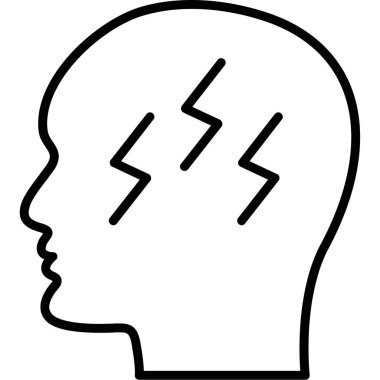 Baş ağrısı migren ikonu