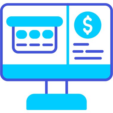 Bilgisayar. Web simgesi basit illüstrasyon