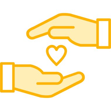 Kalp şeklinde izole edilmiş eller