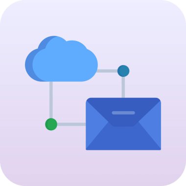 Bulut hesaplama simgesi vektör illüstrasyonu