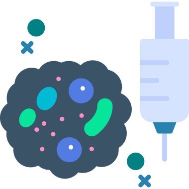 Virüs simgesi. düz tasarım biçim vektör çizimi.