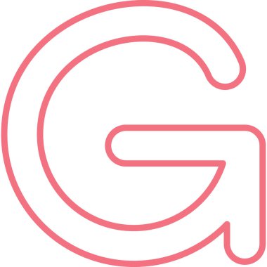 G harfi logo tasarım şablonu elementleri