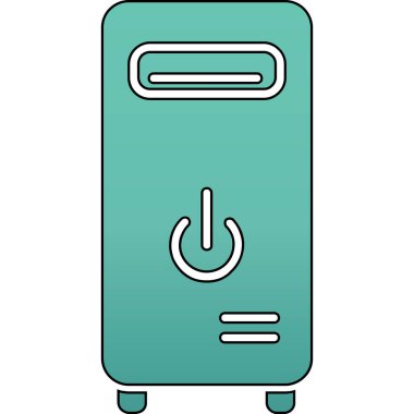 Basit vektör simgesi, buzdolabının çizimi