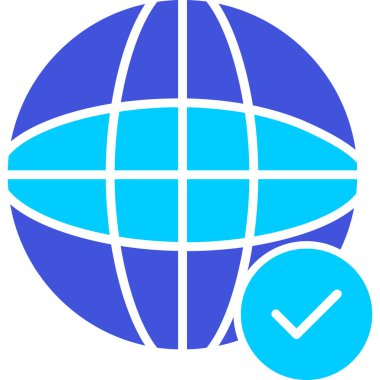 Küresel bir simgenin vektör illüstrasyonu