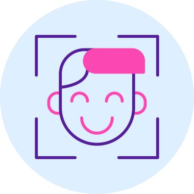 Sakallı ve gülümseyen bir adamın vektör çizimi