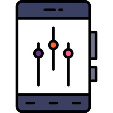 akıllı telefon simgesi vektör çizimi tasarımı