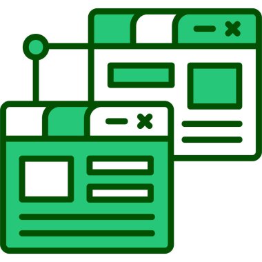 Sayfa tarayıcı simgesi renk ana hatları vektörü