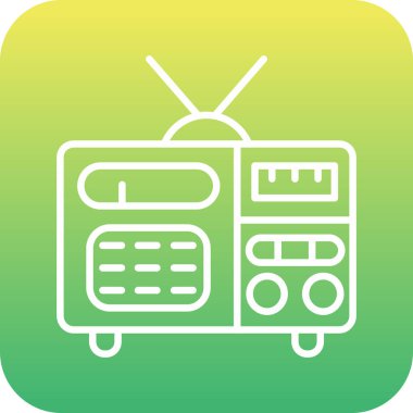 radyo simgesi vektör illüstrasyonu