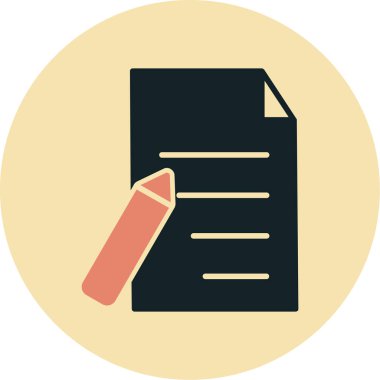 Belge. Web simgesi basit illüstrasyon