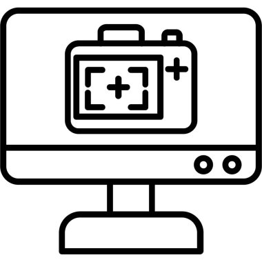 monitör simgesi. özet vektör illüstrasyonu