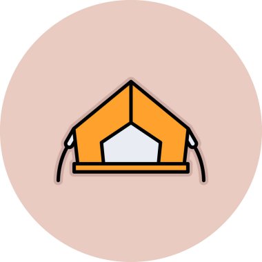 Kamp Çadırı. Basit illüstrasyon