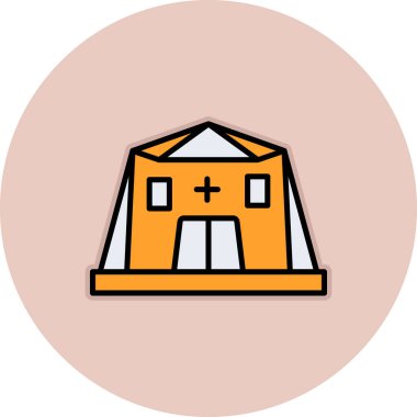 Bir ev simgesinin vektör illüstrasyonu