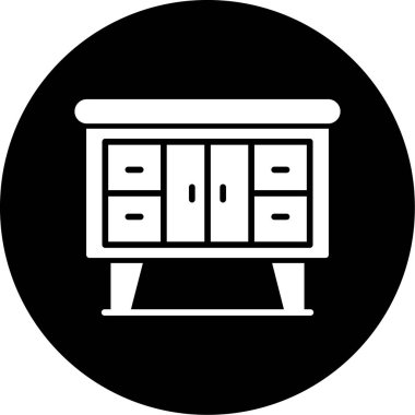 Nightstand ağ simgesi, vektör illüstrasyonu