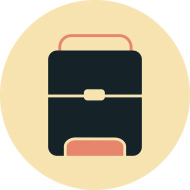 Ofis çantası web simgesi, vektör illüstrasyonu