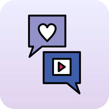 Sohbet simgesi vektör illüstrasyonu