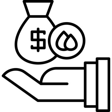 Para için. Web simgesi basit illüstrasyon