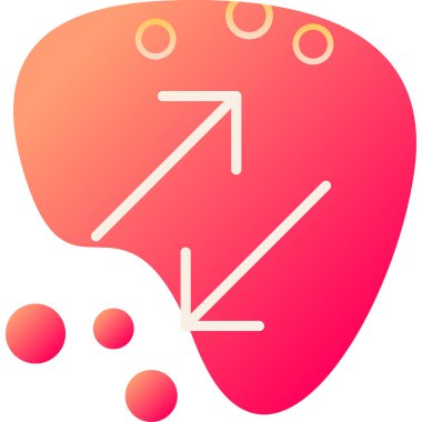 Harita simgesi olan kırmızı bir balonun vektör çizimi