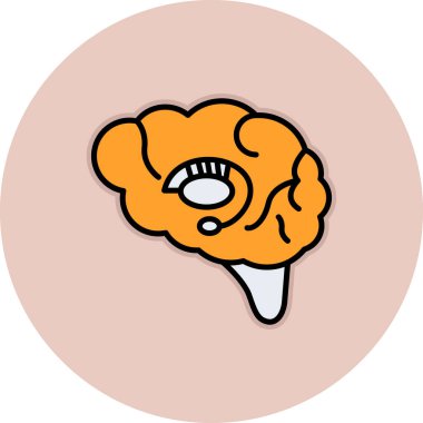 beyin ikonu vektör illüstrasyonu