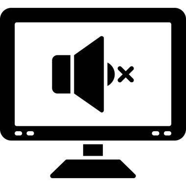 ses simgesi ve vektör illüstrasyonu arkaplanda izole edildi