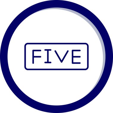 beş simge modern vektör illüstrasyonu