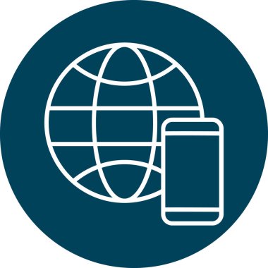 Eşsiz Telefon Vektör Satırı Simgesi