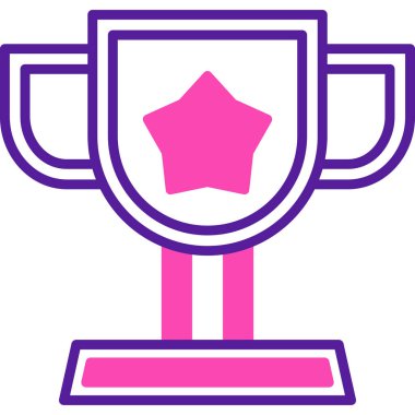 Ödül kupası. Basit illüstrasyon