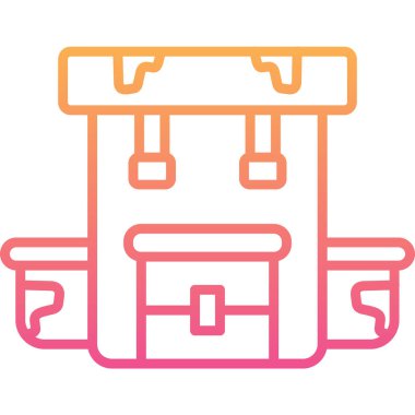 Bir kutu simgesinin vektör illüstrasyonu