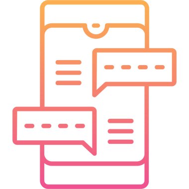 Konuşma yap. Web simgesi basit illüstrasyon