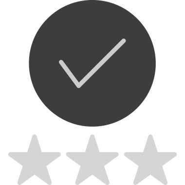 Reyting web simgesi, vektör illüstrasyonu