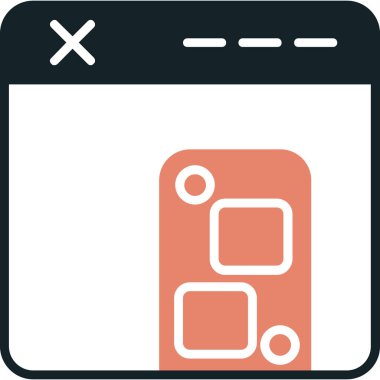 tarayıcı penceresinin vektör illüstrasyon simgesi
