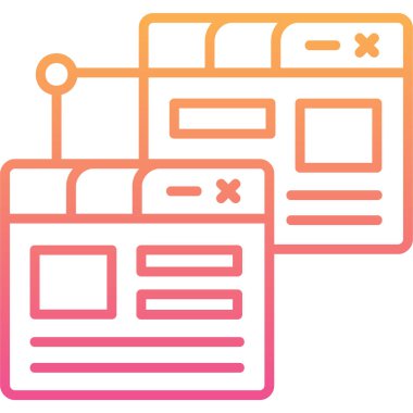 Tarayıcı penceresi web simgesi ana hat biçiminde