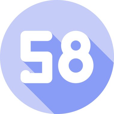 Tek bir 6 sayı simgesinin vektör illüstrasyonu