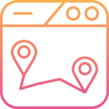 harita konum simgesi, vektör basit tasarım illüstrasyonu