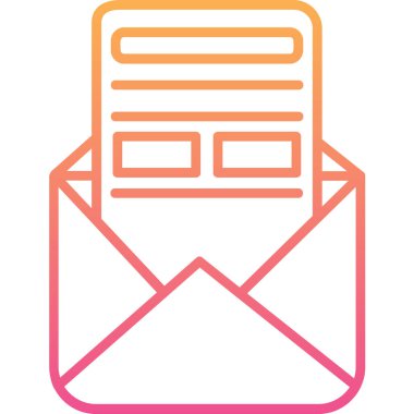 zarf simgesi, vektör çizimi