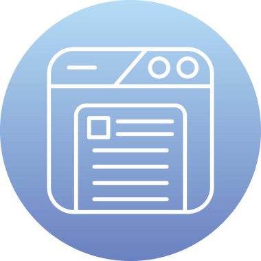 Ağ simgesi. Web için basit bir web vektör simgesi çizimi