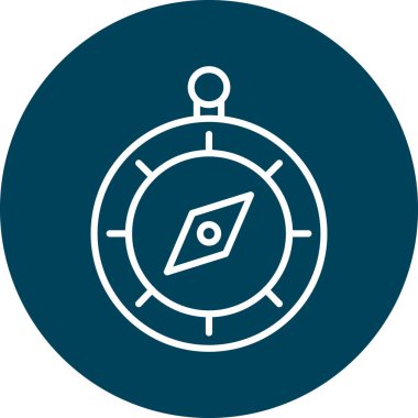Pusula. Web simgesi basit illüstrasyon