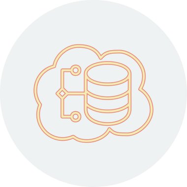 Bulut hesaplama teknolojisinin vektör illüstrasyonu