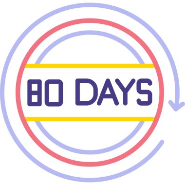 90 'lar gününün vektör işareti