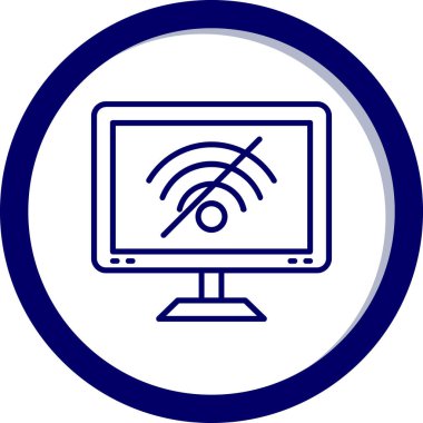 Wi-Fi simgesinin vektör illüstrasyonu