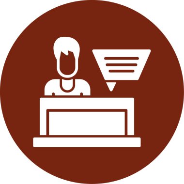 Müşteri servis simgesi vektör illüstrasyonu