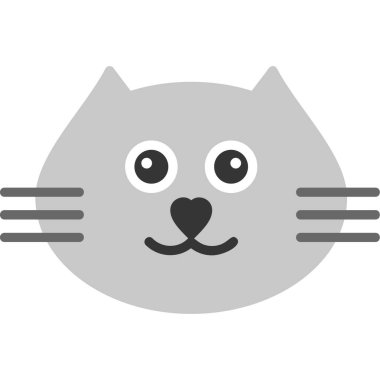 kedi yüz simgesi vektör illüstrasyonu