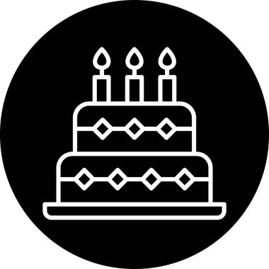 doğum günü partisi ikonu vektör illüstrasyonu