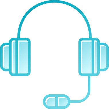 kulaklık simgesi vektör illüstrasyonu