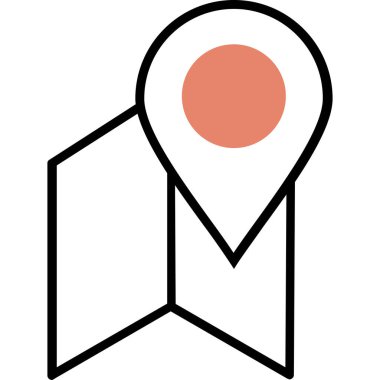 Harita konumu simgesi - taslak biçimi