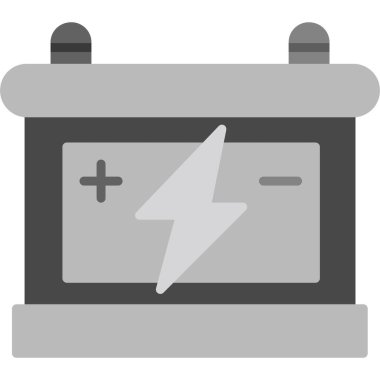 pil enerji simgesi, basit vektör illüstrasyonu