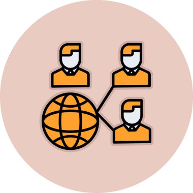 küresel iş simgesi vektör illüstrasyon tasarımı