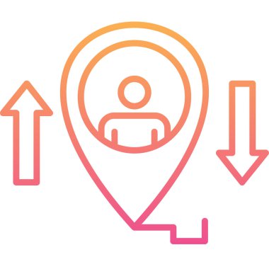 konum haritası simgesi ana hat biçiminde