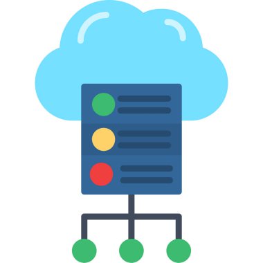 bulut hesaplama vektörü simgesi