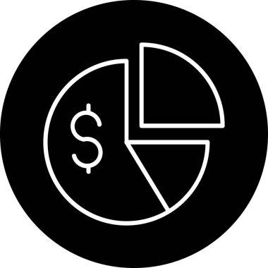 Pasta grafiği simgesinin vektör çizimi