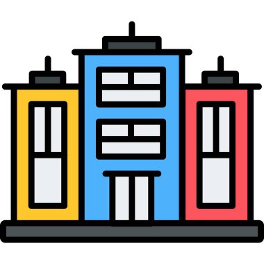 Bina binası simgesi - taslak biçimi